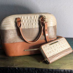 Authentic Brahmin Vivian Satchel & Wallet